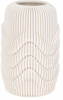 Florero Rayas Blanco