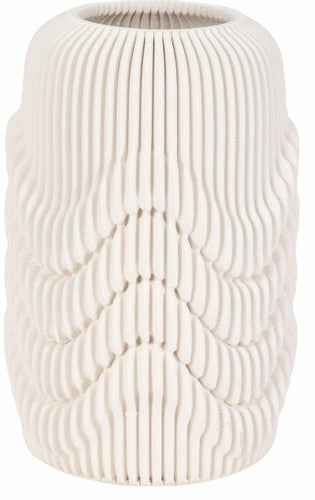 Florero Rayas Blanco