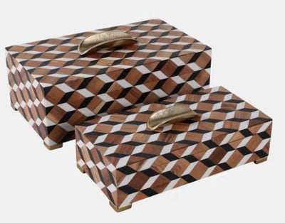 Caja Geometrica Madera