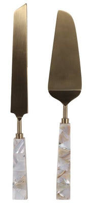 Cubiertos para Pastel Piedra Blanca