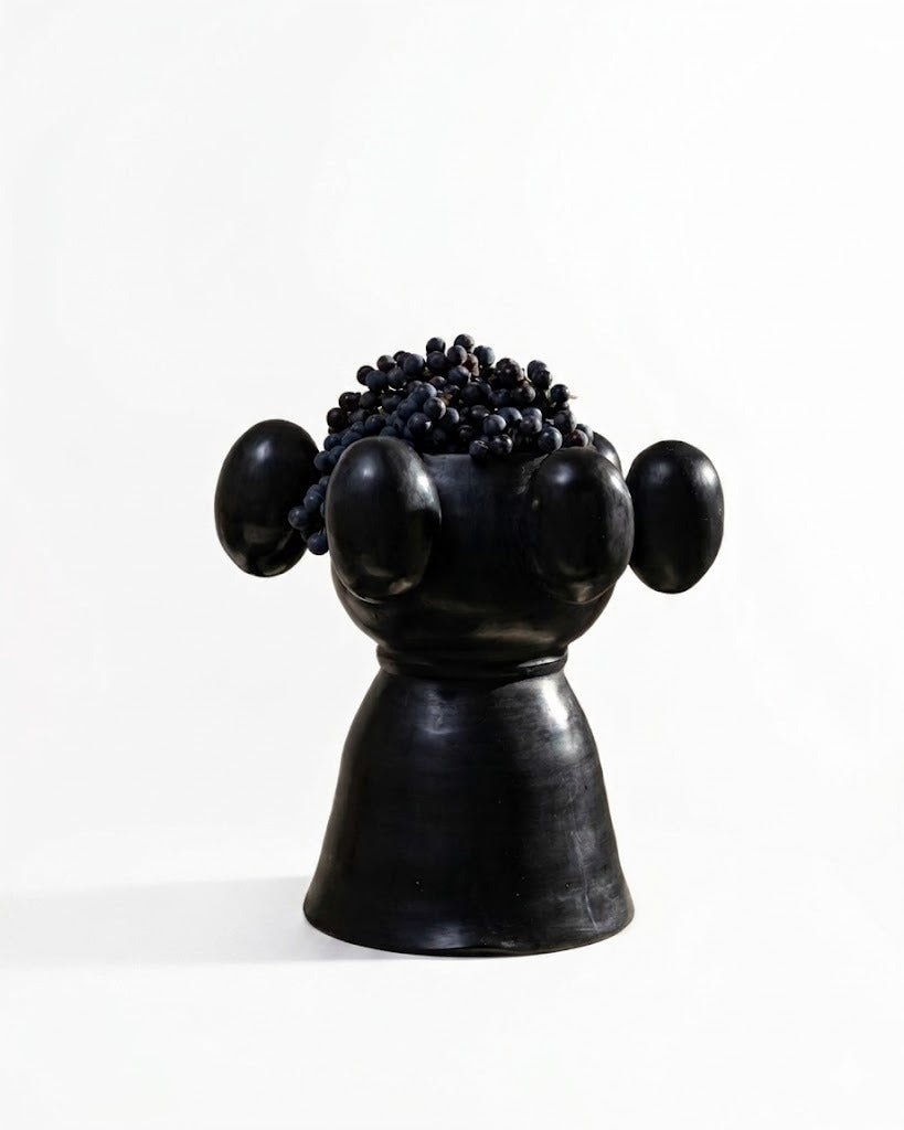Bowl Pedestal Negro MEDIANO