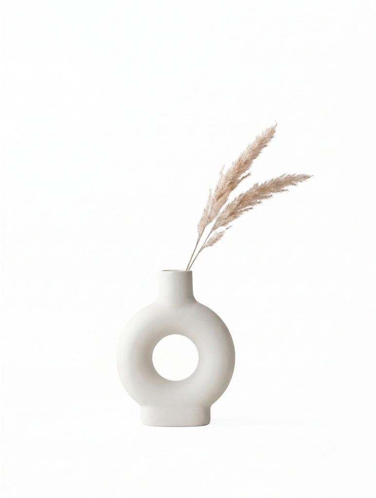 Florero Circular Blanco