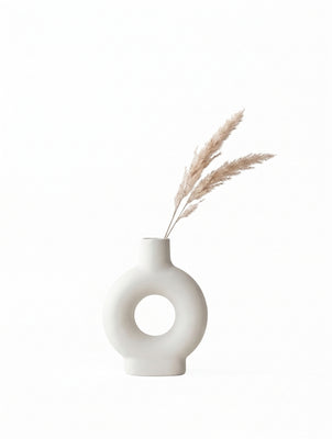 Florero Circular Blanco