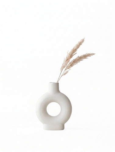 Florero Circular Blanco