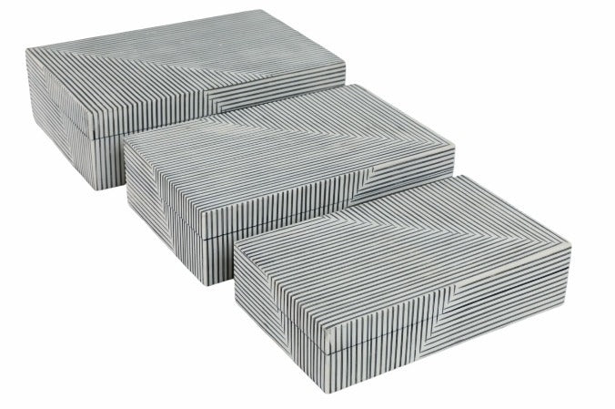 Caja Blanca con Negro Mediana