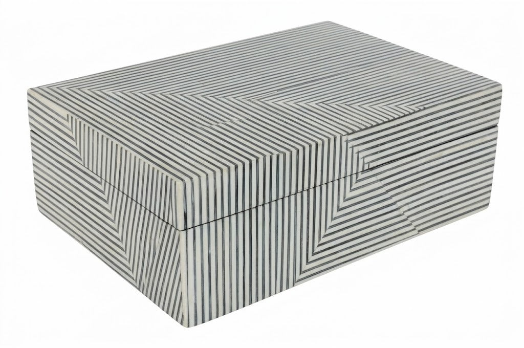 Caja Blanca con Negro Mediana
