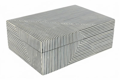Caja Blanca con Negro Mediana