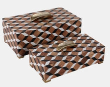 Cargar imagen en el visor de la galería, Caja Geometrica Madera Chica