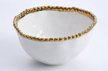 Bowl de Porcelana Chico con Filo Dorado