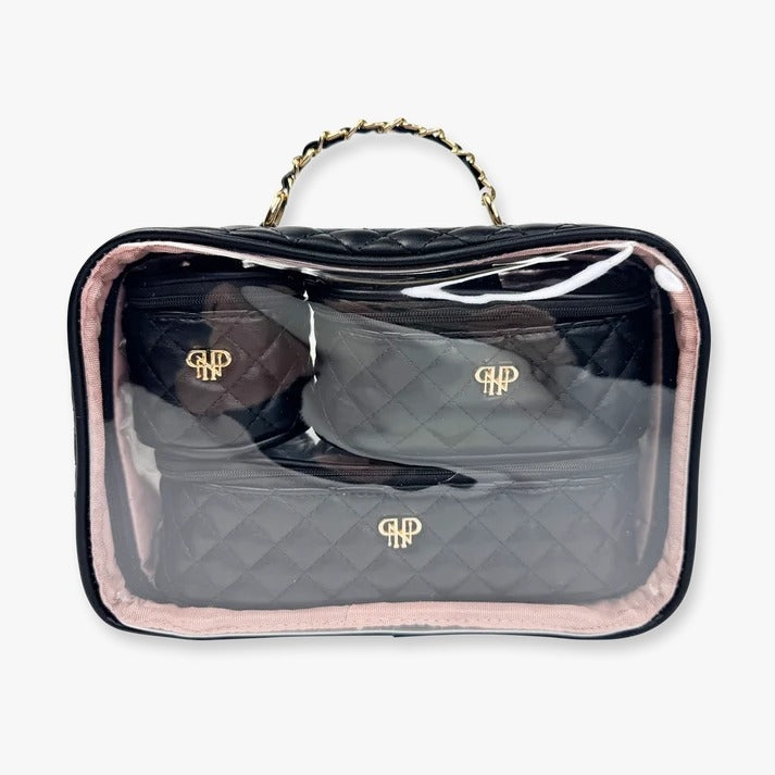 Estuche / Cosmetiquero 3 piezas negro