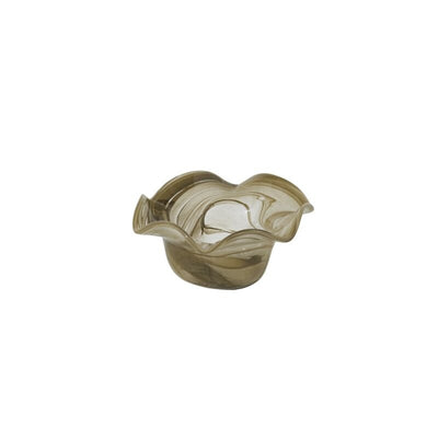 Bowl Swirled Vidrio Gris