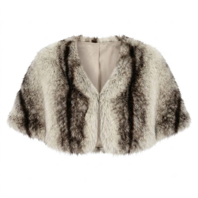 Chaleco Top Pelo Blanco Con Negro