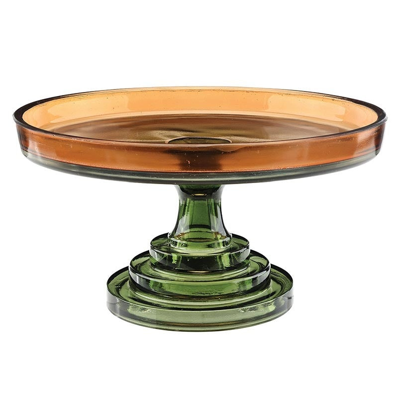 Pastelera Vidrio Verde / Naranja