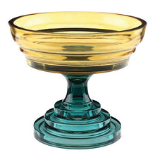 Cargar imagen en el visor de la galería, Botanero Vidrio Azul Amarillo
