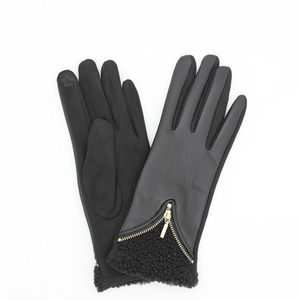 Guantes negros con touchscreen