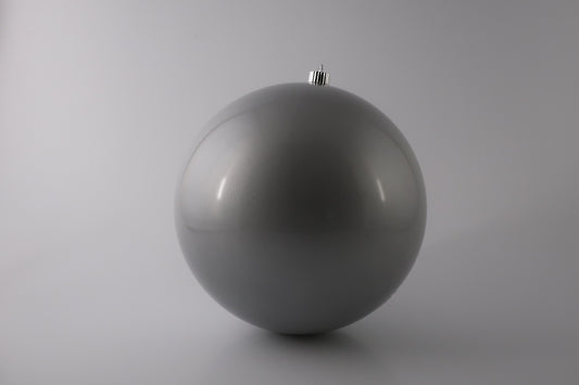 Esfera plastica 30cm Plata