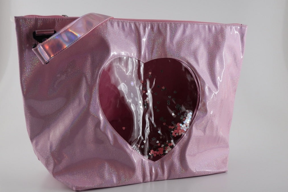 Bolsa Rosa Con Corazon Confetti
