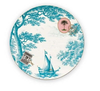 Set de 6 platos paisaje azul 23 cm